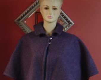 Victorian Lavender Capelet,Fleece Bridal Caplet,Cover Up,Bridal Cape,Lavender Wedding Shawl