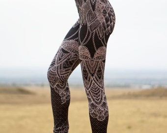 Festival Clothing Tights, Leggings, Womens Yoga Pants, Boho Pants, Bohemian Leggings, Gym Pants, Womens Printed Leggings, Tribal Leggings