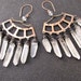 Real Gauged Earrings Raw Quartz Chandelier Earrings Wire Wrap Quartz Crystal Point Fringe Earrings DanielleRosesBean Ear Weights