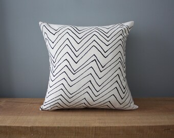 18" Organic Cotton Pillow - CHEVRON - housewares