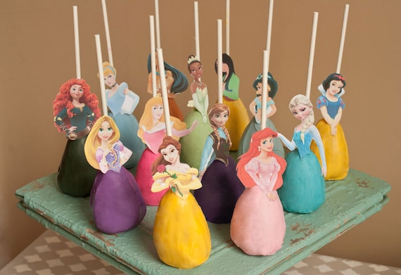 Disney Princess Cake Pop Topper Printable DIGITAL by