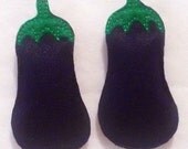 Christmas in July Sale Eggplant Play food Pretend food set of 2 felt eggplants great for kids play kitchen Il_170x135