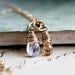 Sun and Moon Necklace 14K Citrine Moonstone Yellow White Golden Night