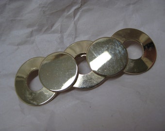 Circle Gold Brooch Vintage Pin