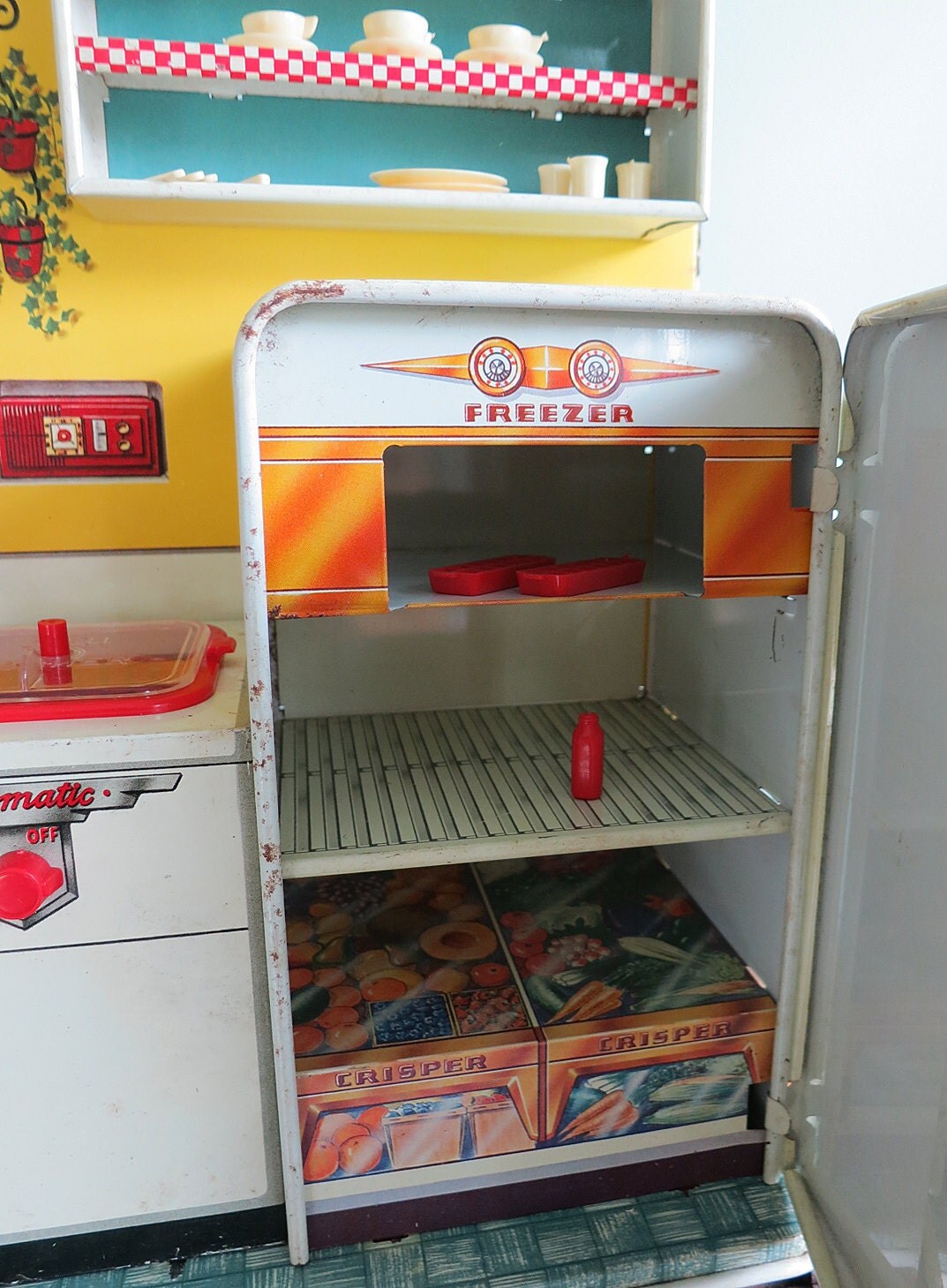 1950 Marx Modern  Toy  Kitchen  Set  Complete with All Parts