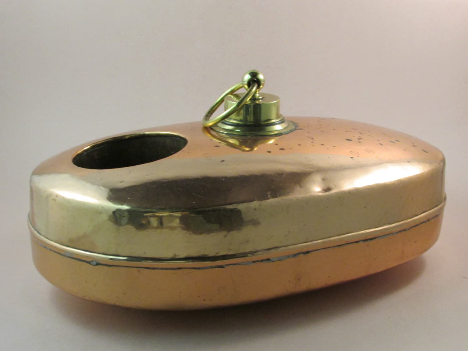 Antique Bed Warmer with Bottle Warmer Copper with Brass
