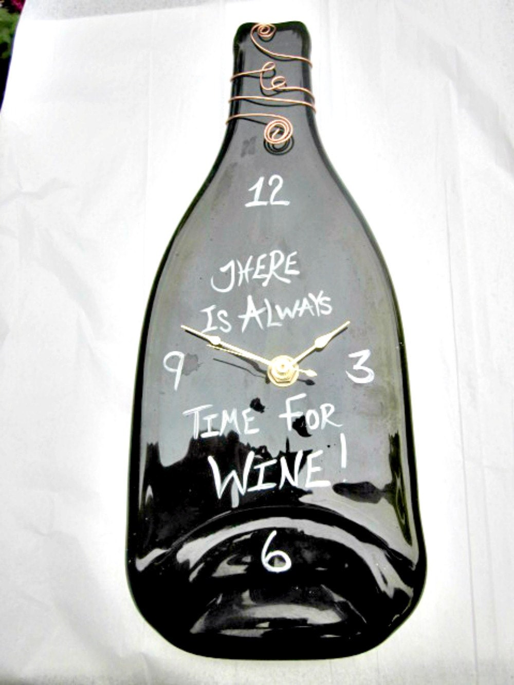 Wine Bottle Clock There is Always Time For Wine
