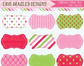50% OFF SALE Christmas Holiday Journal Tag Frames Clipart Digital Clip Art Graphics INSTANT Download Il_170x135