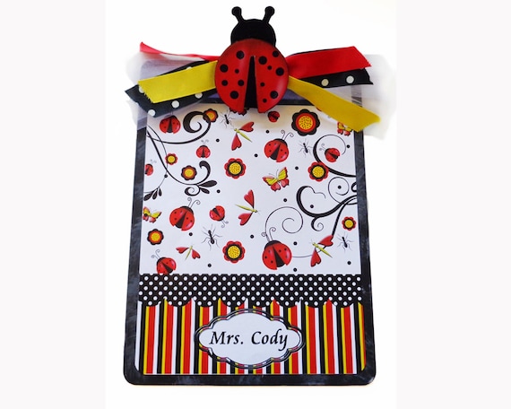 Personalized Clipboard Teacher Gift Ladybug