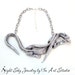 Large Dragon Necklace in Silver and Black - Fantasy Dragon Jewelry