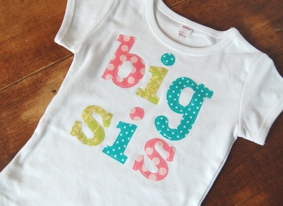 Big Sis shirt, Big Sister tee top ... matching Lil Sister shirt available, sibling shirt Il_570xn