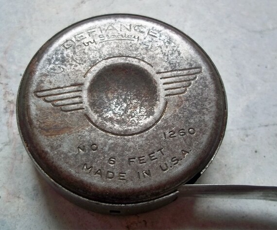 Vintage Stanley Defiance No. 1260 Metal Tape Measure