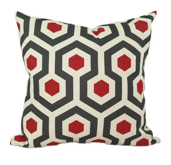 Red And Gray Throw Pillows