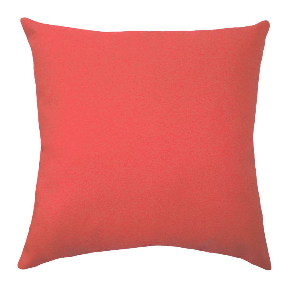 Solid Coral Throw Pillow Coral STUFFED Throw Pillow Solid