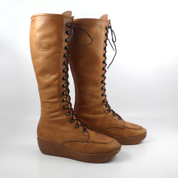 bass brown leather boots