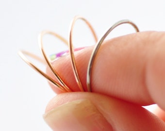 Tiny Palladium Ring: Wedding Ring Guard, Spacer Band