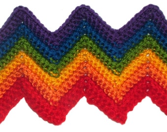 Crochet Chevron Pattern PDF Quick & Easy Sharp Peaked High Ribbed Chevron Instant download