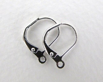 Antiqued Silver Ox Earwires Vintage Style Leverback Findings 14mm erw0126 (10)