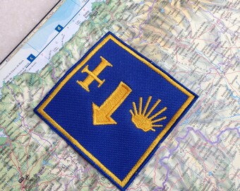 Camino de Santiago patch , signs of the Camino . The way of St James patch , back packers patches