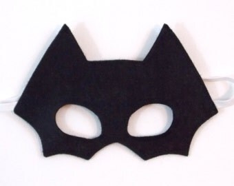 Adult Bat Mask - Black - Superhero Mask - Superhero - Mask - Bat - Dress Up - Costume - Party Favor - Adult Size Mask