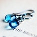 December Birthstone Swiss Blue Topaz Earrings on Sterling Silver - Bellatrix - Winter Fashion Luxury Gift