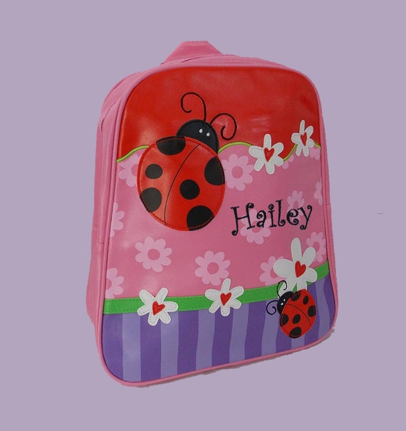 Personalized Stephen Joseph GoGo Backpack LADYBUG Themed Bag