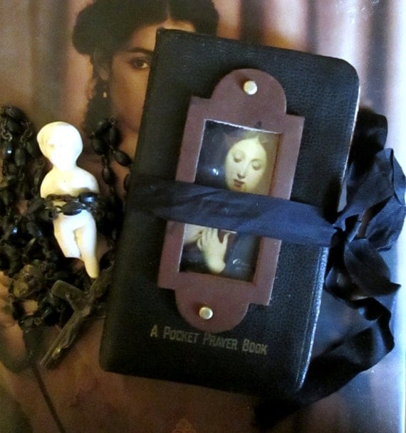 RESERVED-------Altered Vintage Pocket/Prayer/Journal?Book