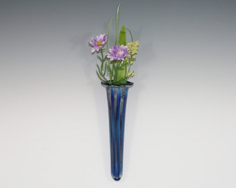 Glass Wall Vase - Hanging Vase - Wall Pocket - Wall Sconce
