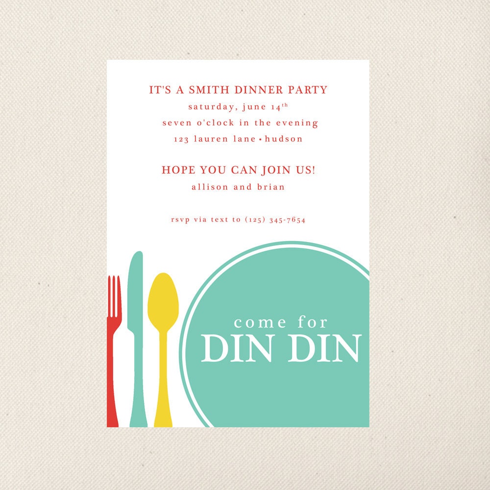 Invitation For Dinner Party 5