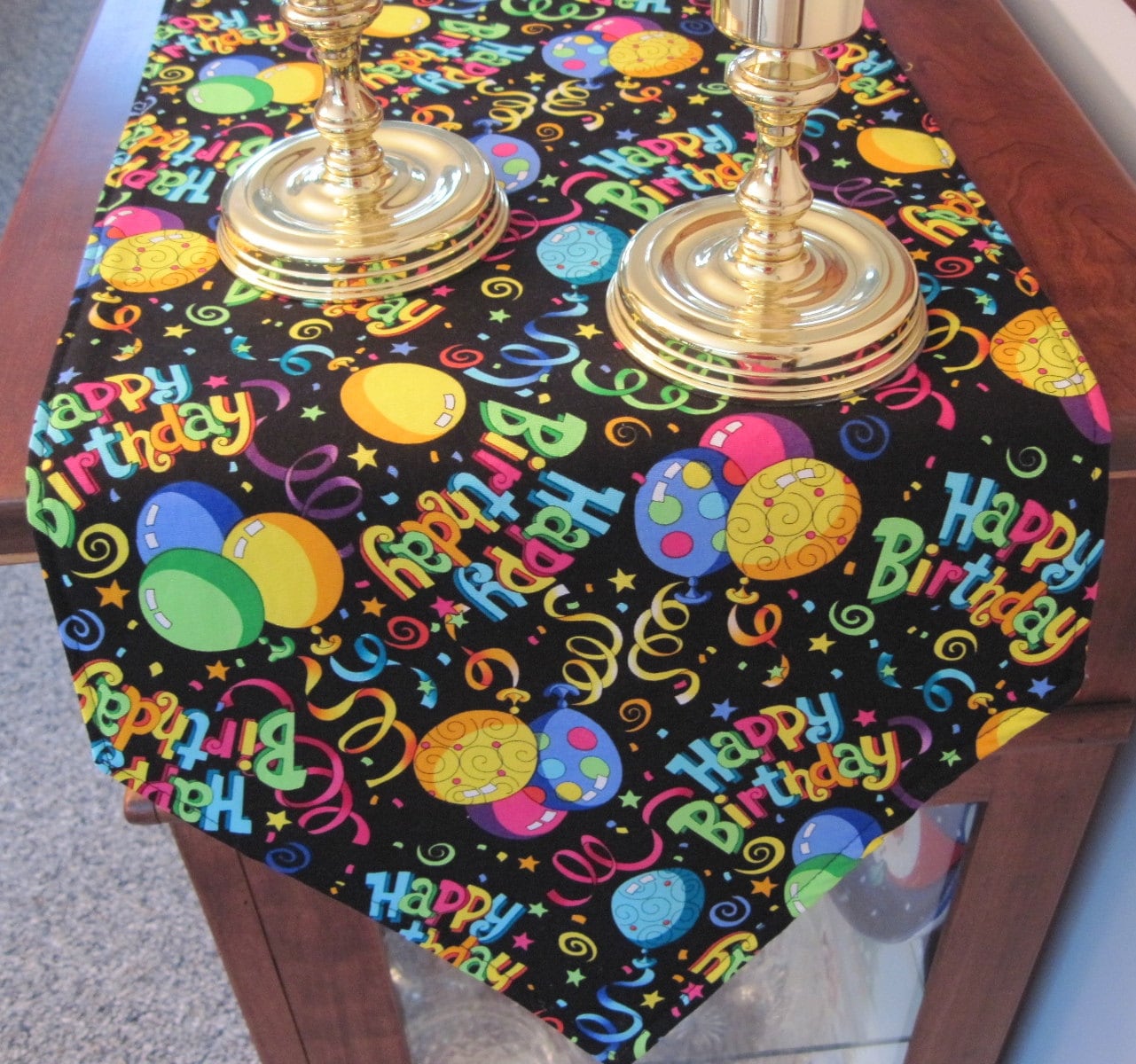 Birthday Party Table Runner 72 Reversible Birthday Table