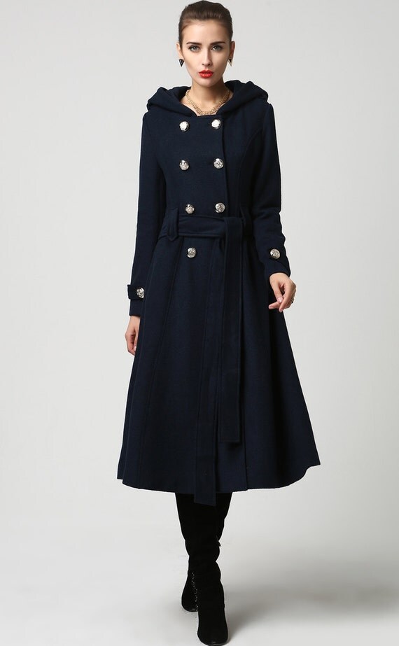 Spring And Winter Thick Wool Coat Women Overcoat Black Red
