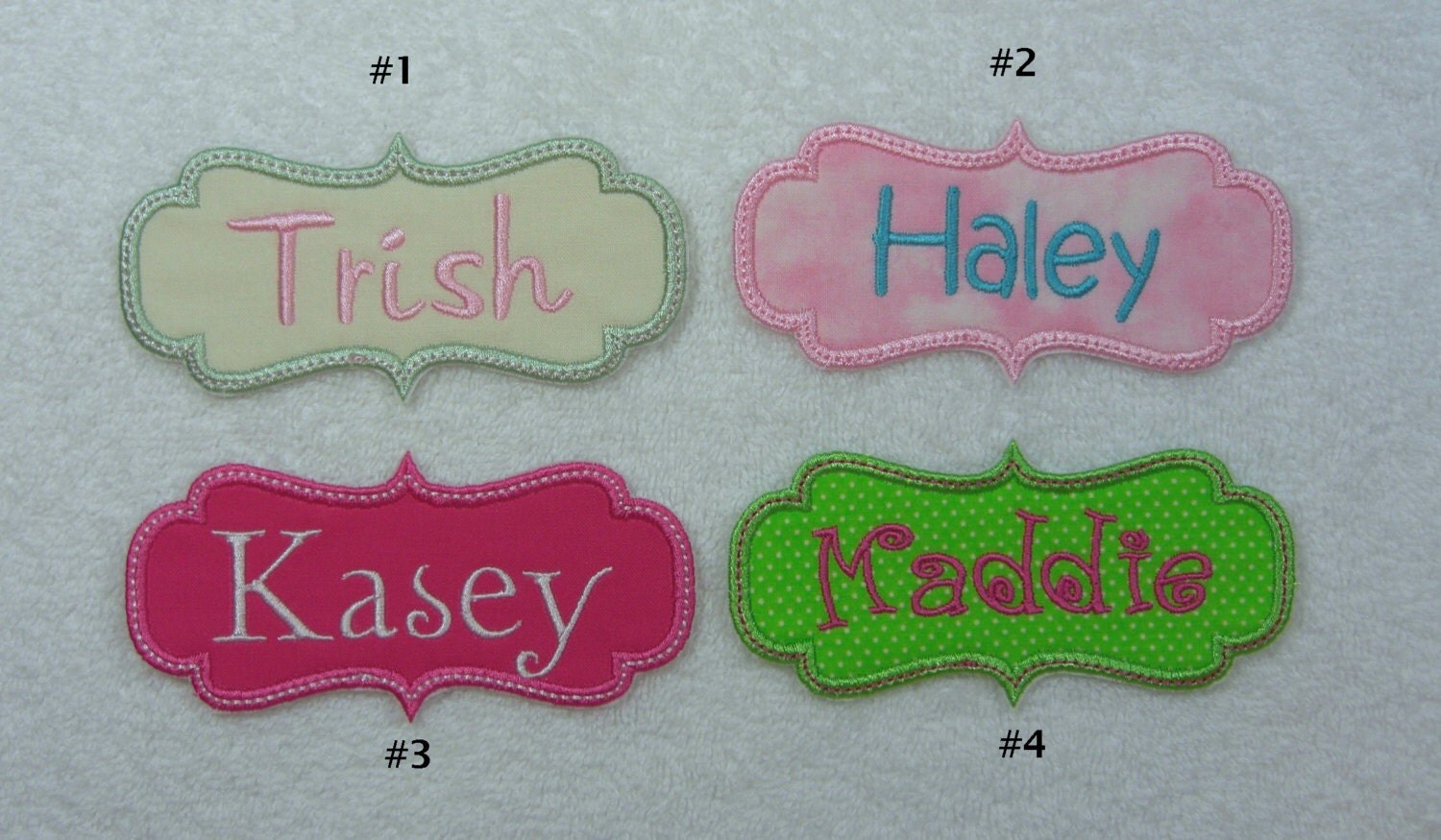 Personalized Single Name Patch style 2 Fabric Embroidered