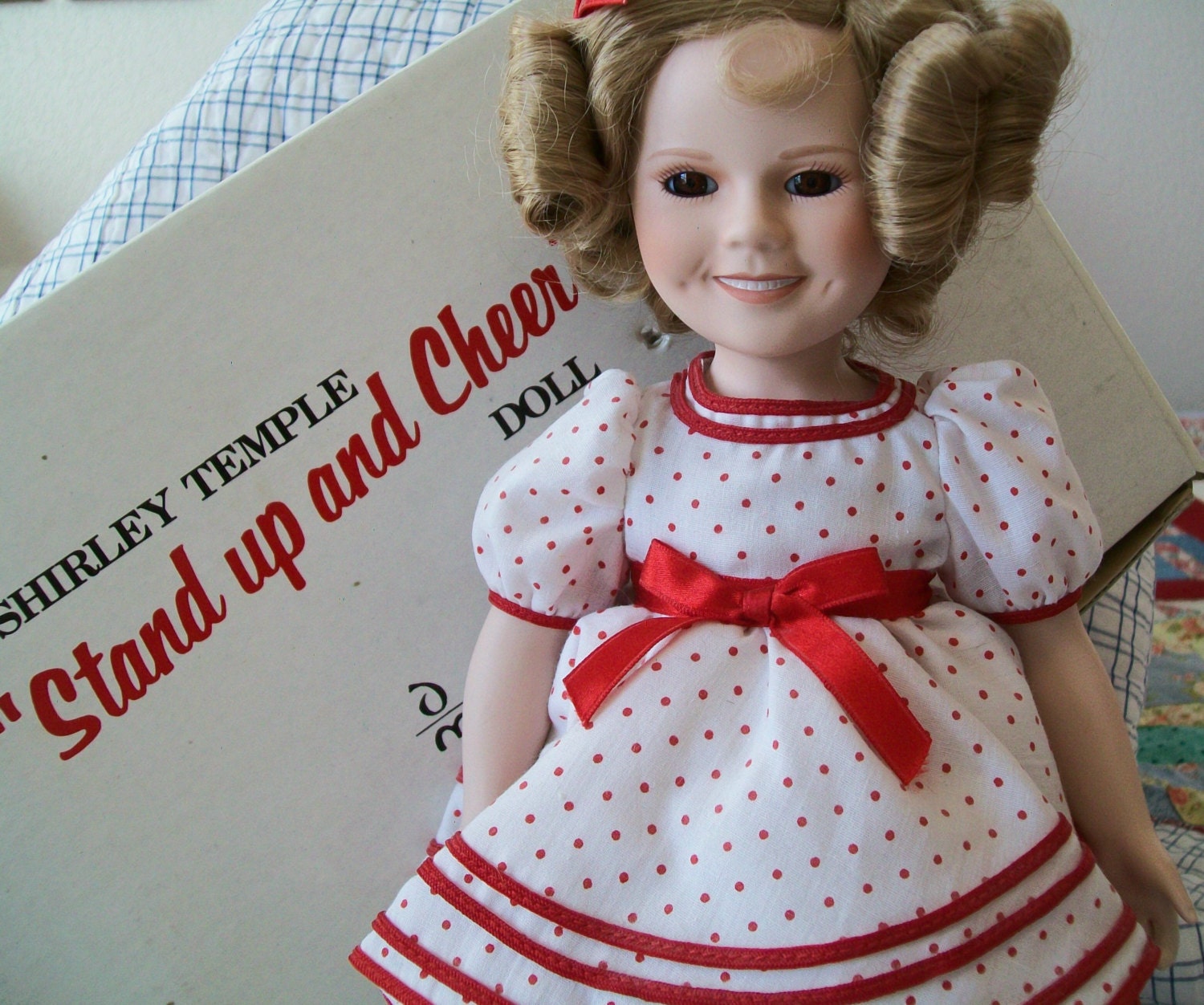 SALE Vintage Shirley Temple doll 1987 porcelain red dot