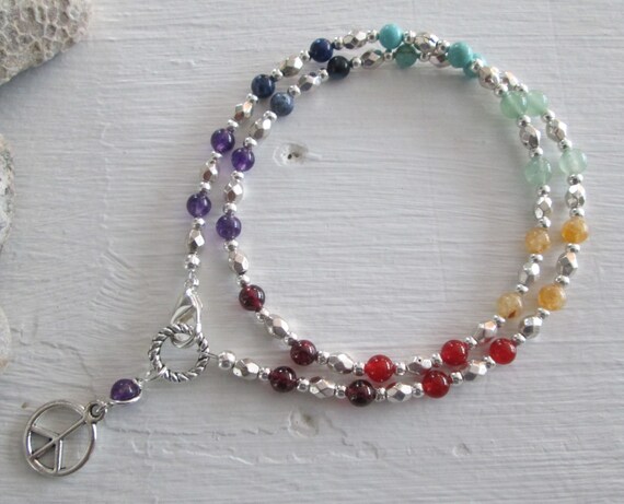 Chakra bracelet Gemstones to represent the seven main