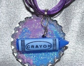 Melted Crayon Bottle Cap Necklace Il_170x135