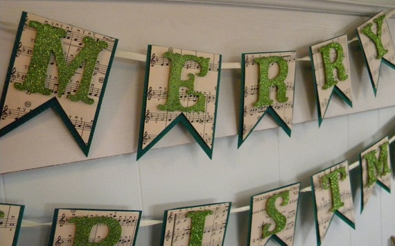 Items similar to Merry Christmas Banner - Holiday Decor - Christmas