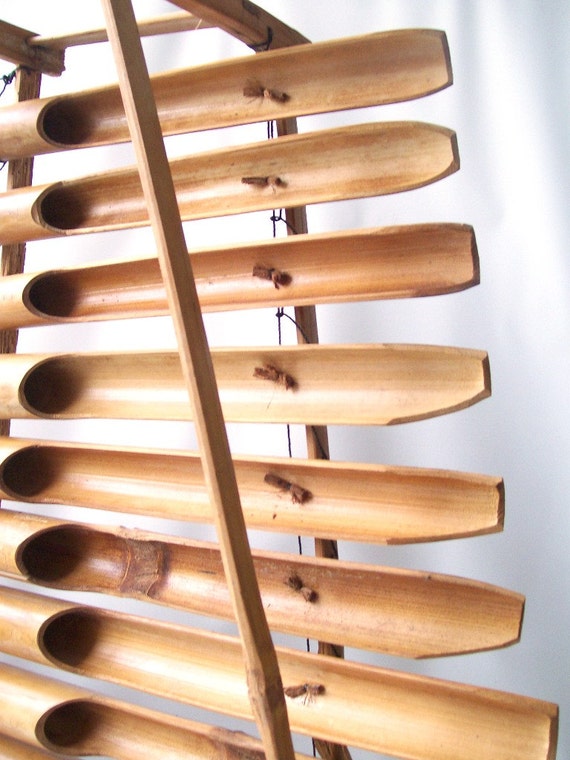 vintage bamboo wood xylophone musical instrument atomic tiki