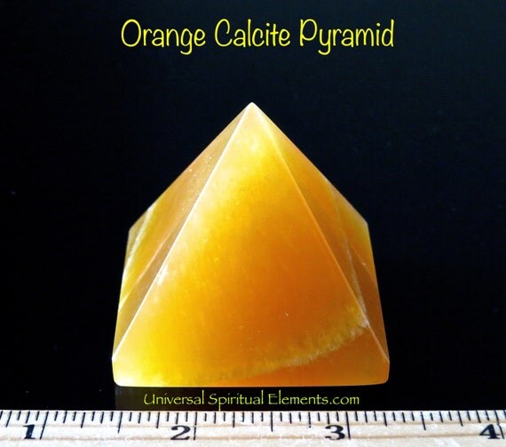 Orange Calcite Chakra Healing Pyramid