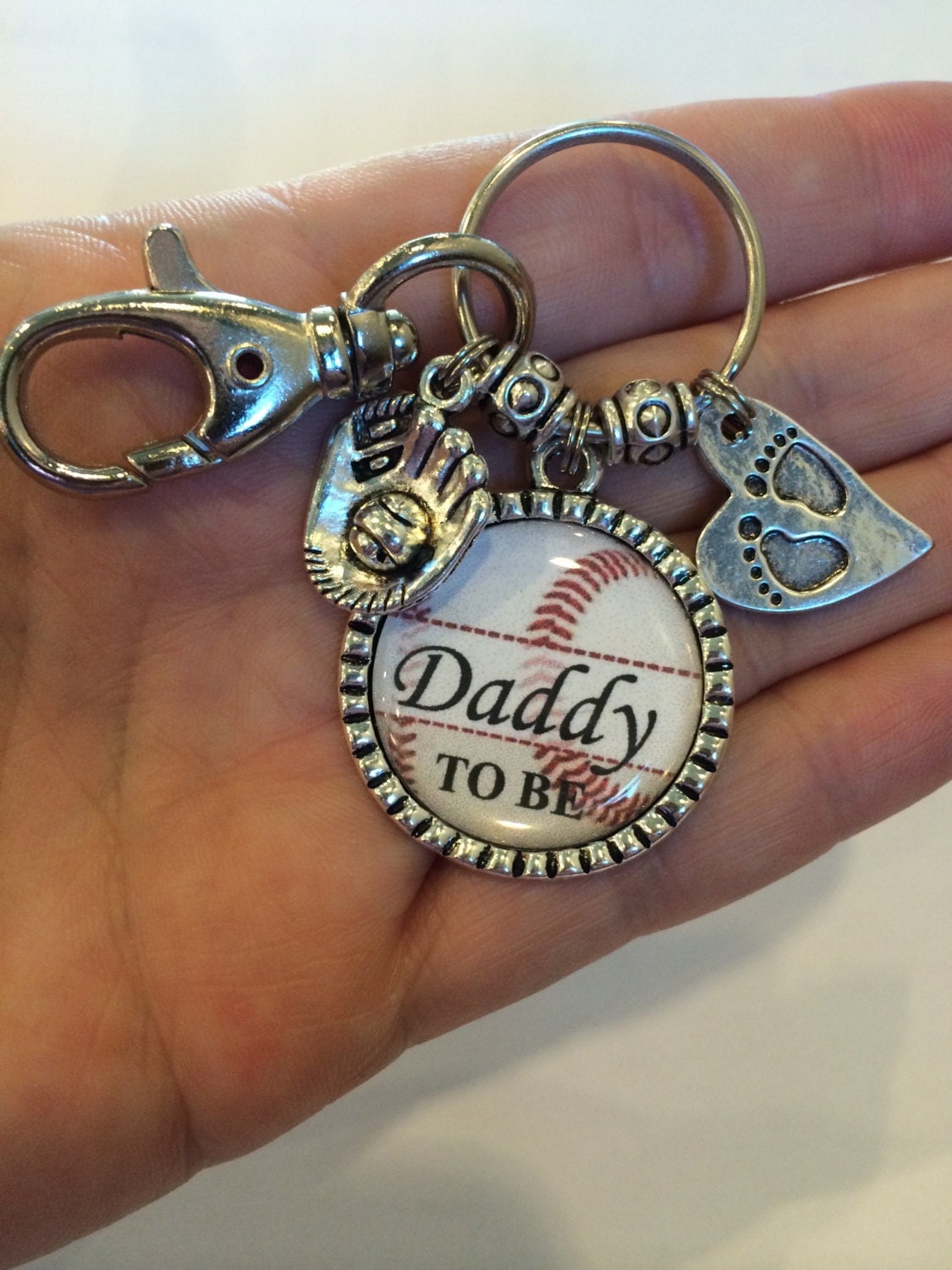 Daddy to be keychain Personalized Gift Baby Shower First