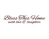 Bless This Home With Love and Laughter - Wall Decal - Vinyl Wall Decals, Wall Decor, Signage, Wall Quote, Christian Decal, Bless This Home