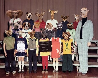 Managerie Elementary Class Picture - 8 X 10 Fine Art Print