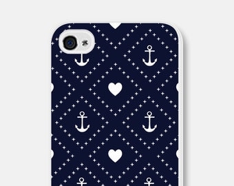 Anchor iPhone 6 Case Anchor iPhone 6 Plus Case Heart iPhone 5 Case Nautical iPhone 5c Case Navy iPhone 5s Case Navy Blue 4th of July