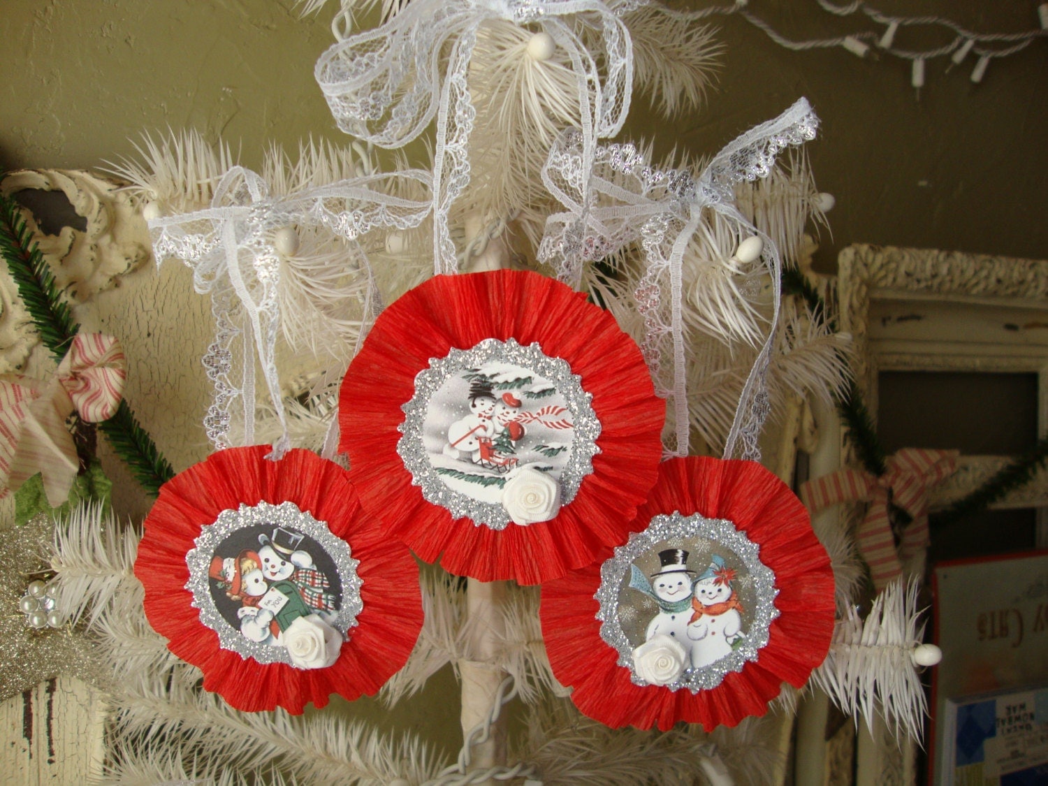 christmas paper ornaments vintage snowman tags by christmas paper ornaments vintage snowman tags by