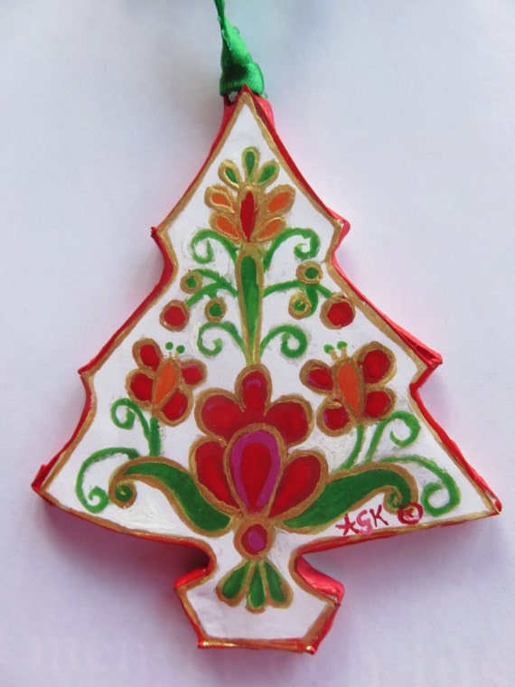 christmas tree handcrafted papier mache ornament christmas tree handcrafted papier mache ornament