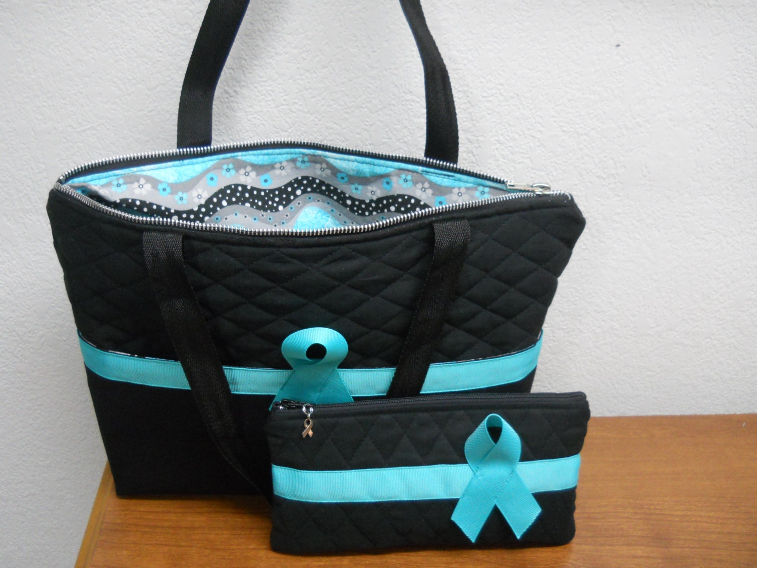 Ovarian Cancer Awareness Tote Bag Matching Small Bag Purse   Il Fullxfull.596129775 4q8r 