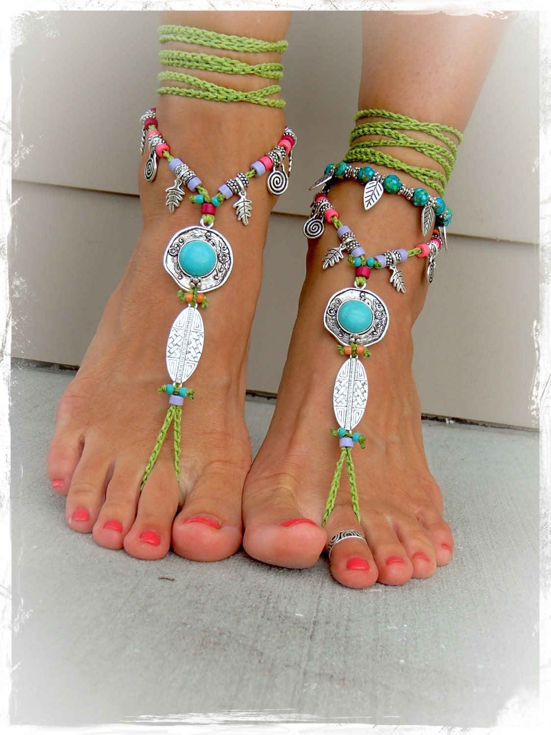 boho barefoot sandals