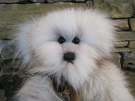 fox fur teddy bear