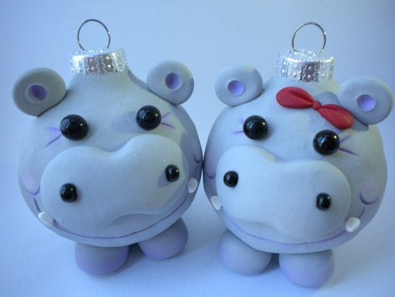 hippopotamus for christmas ornament by sleepydenas on etsy hippopotamus for christmas ornament by sleepydenas on etsy