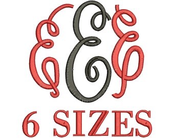 Master Circle Embroidery Font - 6 Sizes - Instant Download