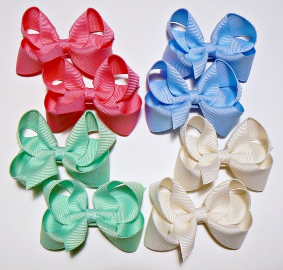 Little Girls Hair Bow Set Small Toddler Childrens Kids